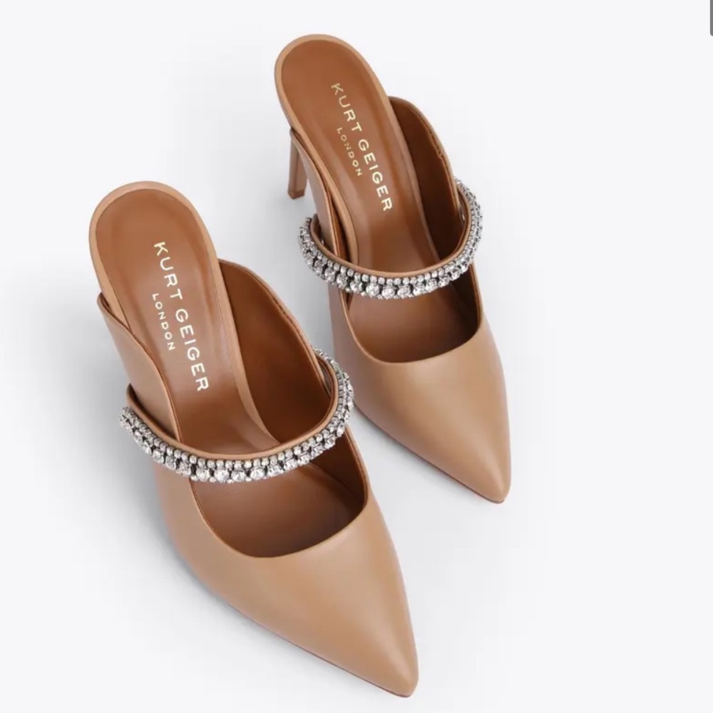Kurt Geiger Beige Heels with Sparkling Strap
